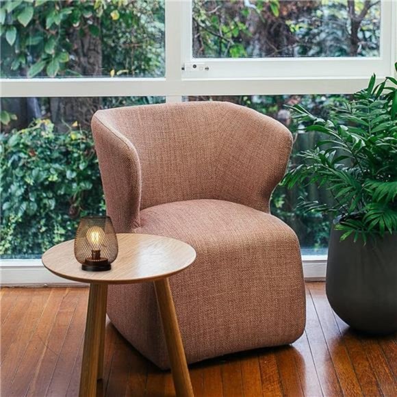 Set of 2 Battery Operated Lamp LED Table Lantern, Metal Cage Cordless Lamp - Picture 6 of 7